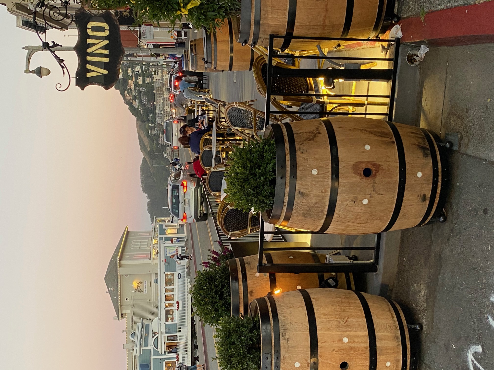 Cozy interior and wine selection at Real Napa tasting room in Sausalito